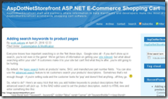 AspDotNetStorefront Blog