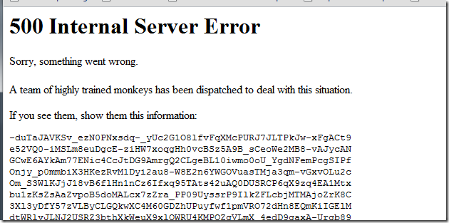 Humorous 500 Internal Server Error