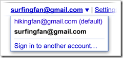Choosing from Multiple Google Accounts